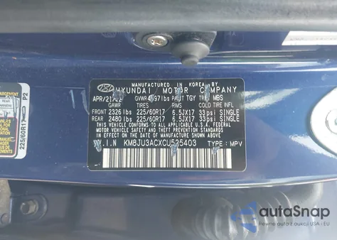 2012 Hyundai Tucson Gls from USA, damaged, VIN KM8JU3ACXCU525403